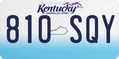 KY license plate 810SQY