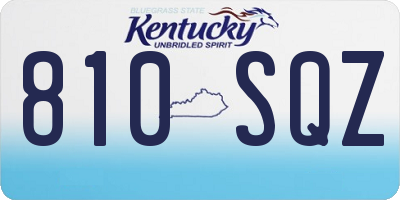 KY license plate 810SQZ