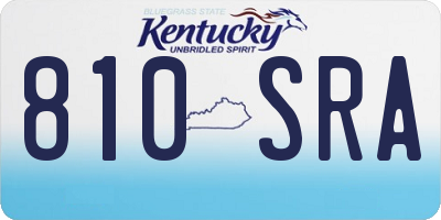 KY license plate 810SRA