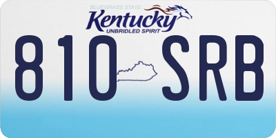 KY license plate 810SRB