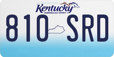 KY license plate 810SRD