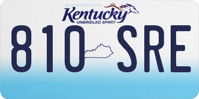 KY license plate 810SRE