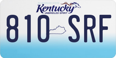 KY license plate 810SRF