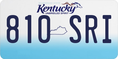 KY license plate 810SRI