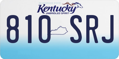 KY license plate 810SRJ