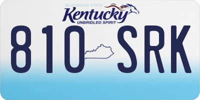 KY license plate 810SRK