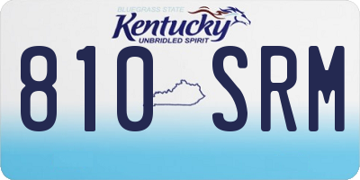 KY license plate 810SRM