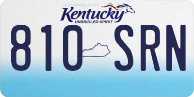 KY license plate 810SRN