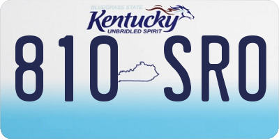 KY license plate 810SRO