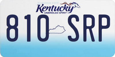 KY license plate 810SRP