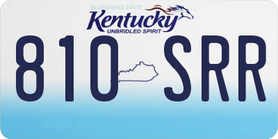KY license plate 810SRR