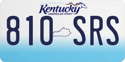 KY license plate 810SRS