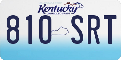 KY license plate 810SRT
