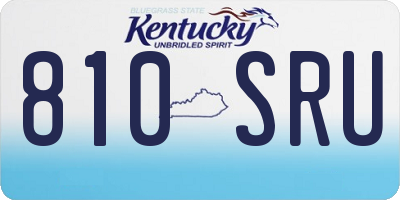 KY license plate 810SRU