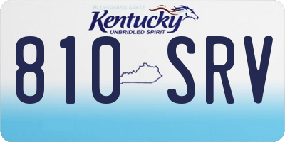 KY license plate 810SRV