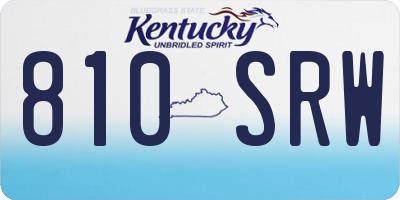 KY license plate 810SRW