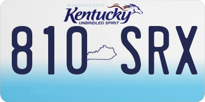 KY license plate 810SRX
