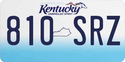 KY license plate 810SRZ
