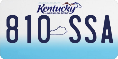 KY license plate 810SSA