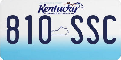 KY license plate 810SSC