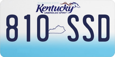 KY license plate 810SSD