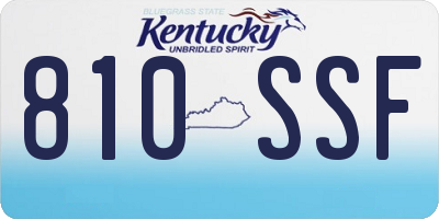 KY license plate 810SSF