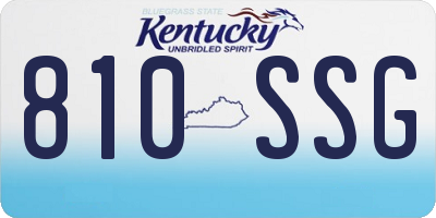 KY license plate 810SSG