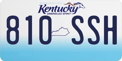 KY license plate 810SSH