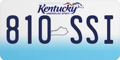 KY license plate 810SSI