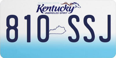 KY license plate 810SSJ