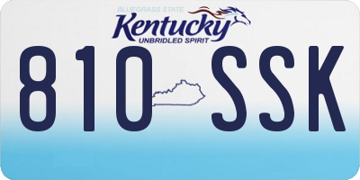 KY license plate 810SSK