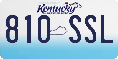 KY license plate 810SSL