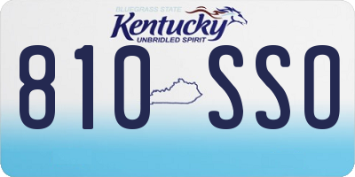 KY license plate 810SSO