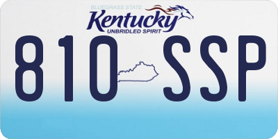 KY license plate 810SSP