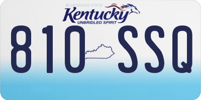 KY license plate 810SSQ