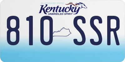 KY license plate 810SSR