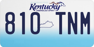 KY license plate 810TNM