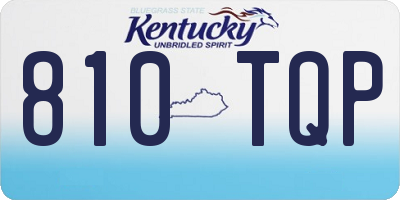 KY license plate 810TQP