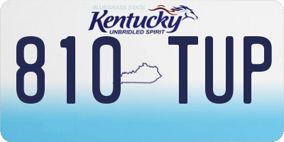 KY license plate 810TUP