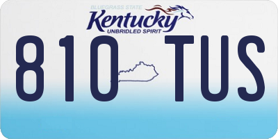 KY license plate 810TUS