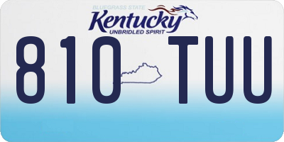 KY license plate 810TUU
