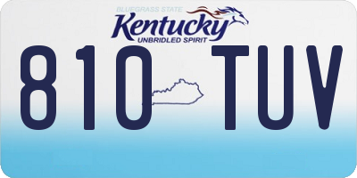 KY license plate 810TUV