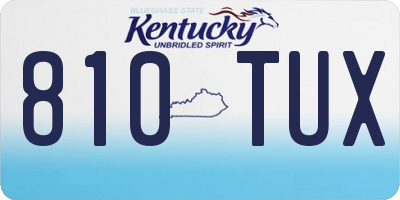KY license plate 810TUX