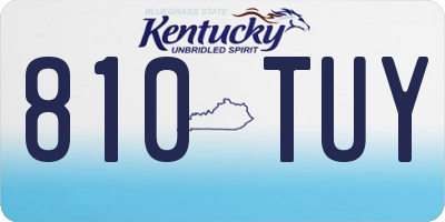 KY license plate 810TUY