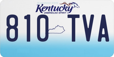 KY license plate 810TVA