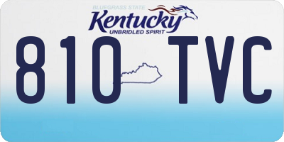 KY license plate 810TVC