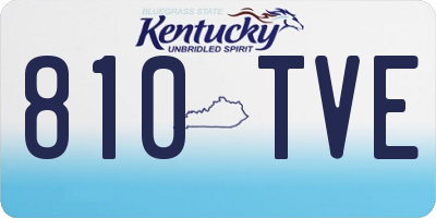 KY license plate 810TVE