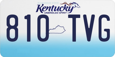 KY license plate 810TVG