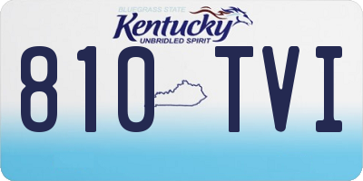 KY license plate 810TVI