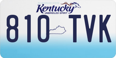 KY license plate 810TVK